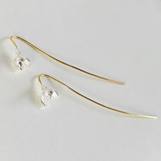 Tulip Two-Tone Threader Earrings