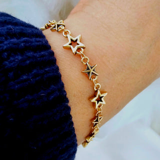 Star Charm Vintage Gold Chain Bracelet