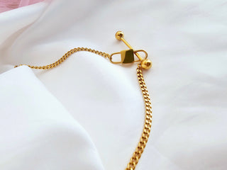 Lucy Lock Charm & Bar Chain Necklace