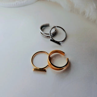 Tarnishfree basic thin band rings,18k Gold plated Silver rings,stacking rings,waterproof gold silver rings,geometric rings,basic rings