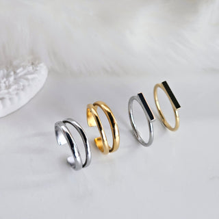 Tarnishfree basic thin band rings,18k Gold plated Silver rings,stacking rings,waterproof gold silver rings,geometric rings,basic rings